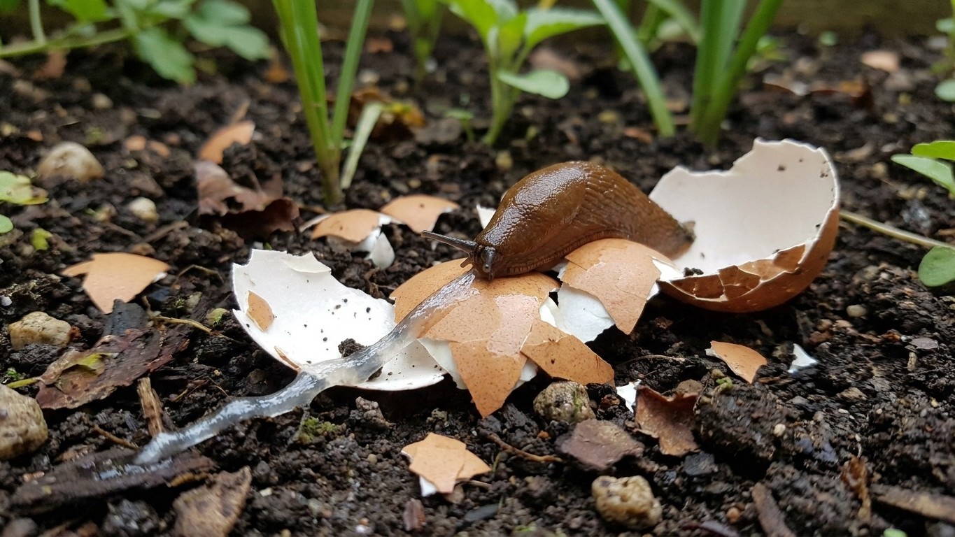 J'ai toujours émietté des coquilles d'œuf autour de mes salades contre les limaces : quand j'ai regardé de près au matin, ...