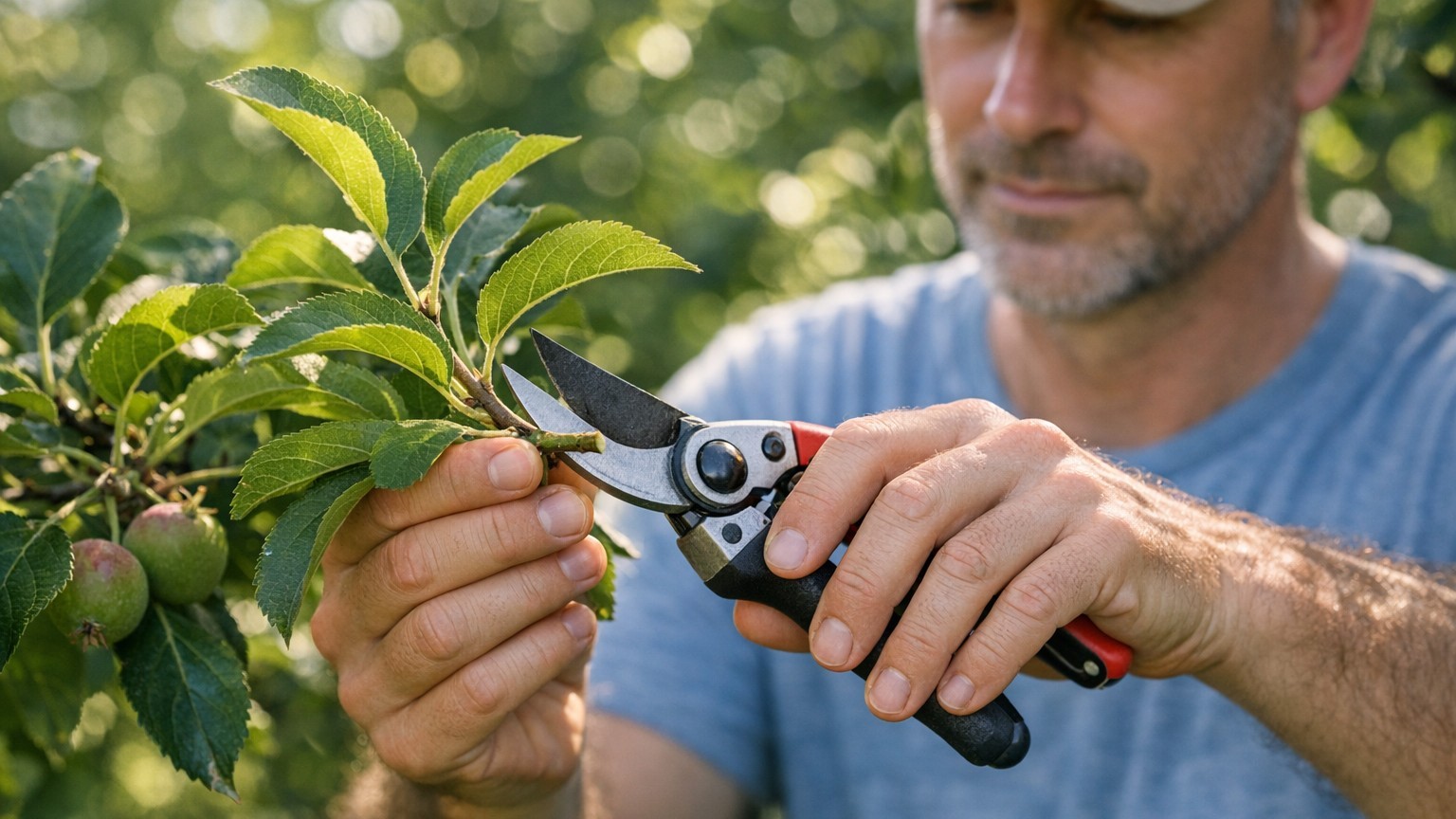 J'ai toujours laissé mes arbres fruitiers pousser librement en juin : quand un voisin m'a parlé de la taille en vert, j'ai...