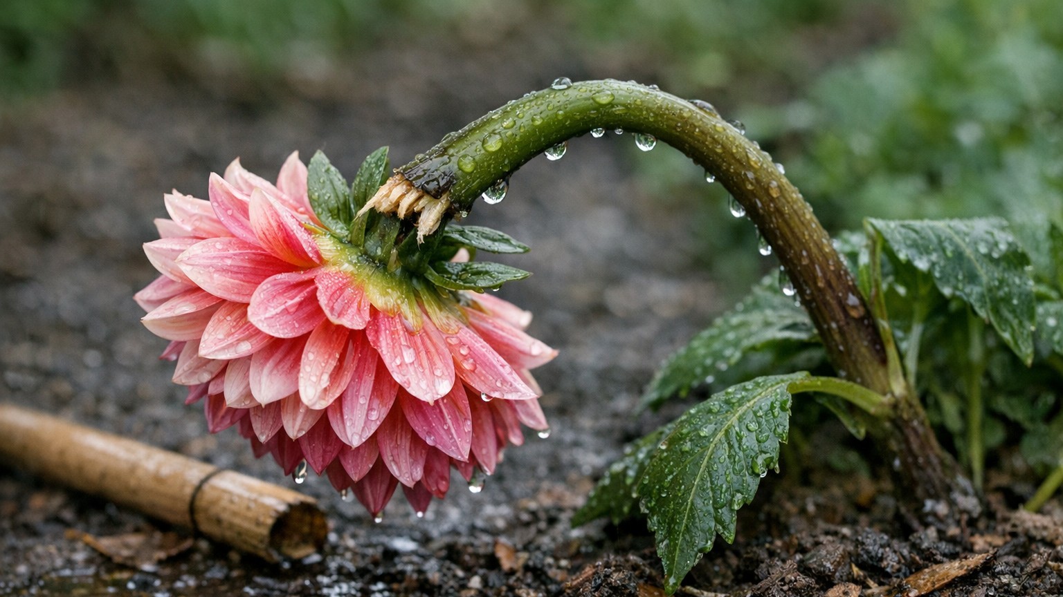 J'ai toujours planté mes dahlias sans tuteur en pensant gagner du temps : la première averse de juin m'a montré pourquoi m...