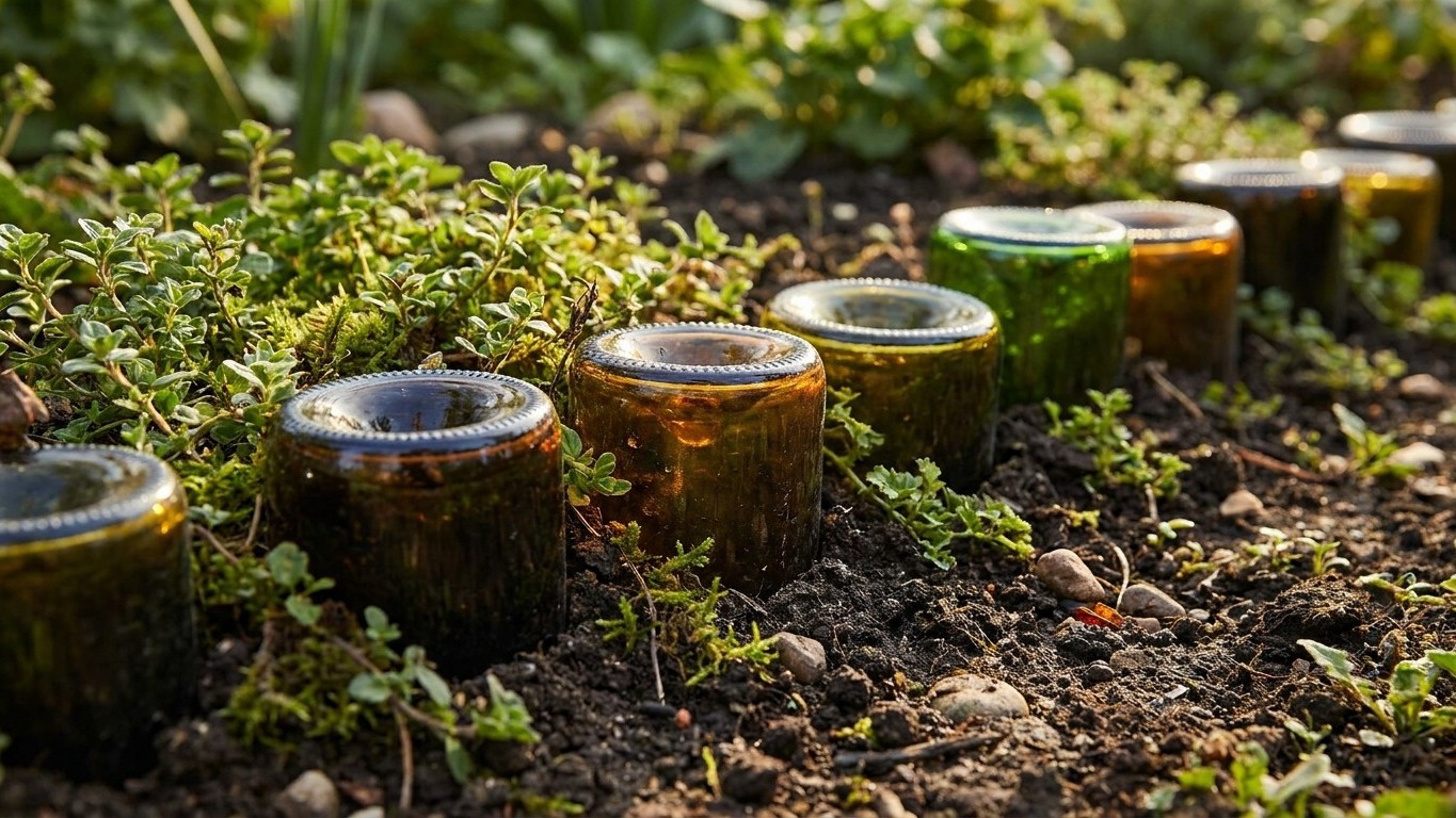 Les anciens enterraient toujours des bouteilles en verre le long de l’allée : des années plus tard, les jardiniers redécou...