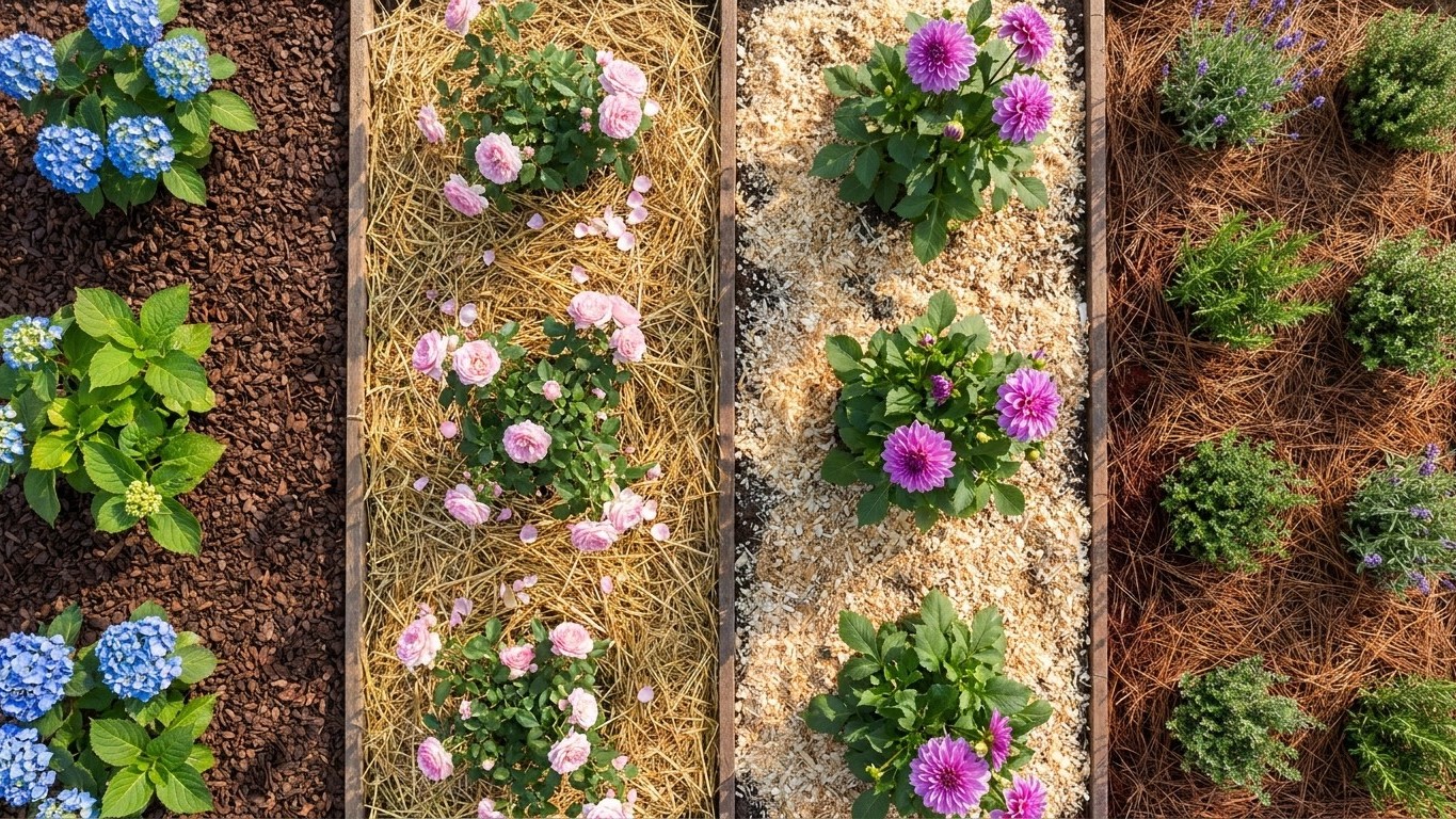 Quel paillage pour vos massifs, rosiers et hortensias : guide par type de plante