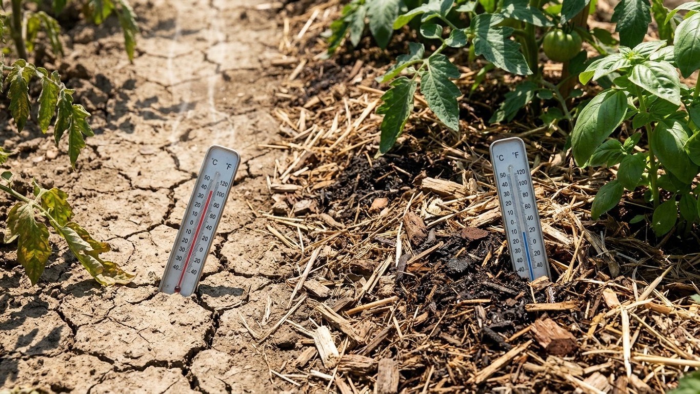 Paillage naturel en été : les meilleurs matériaux pour garder la fraîcheur du sol sous la canicule