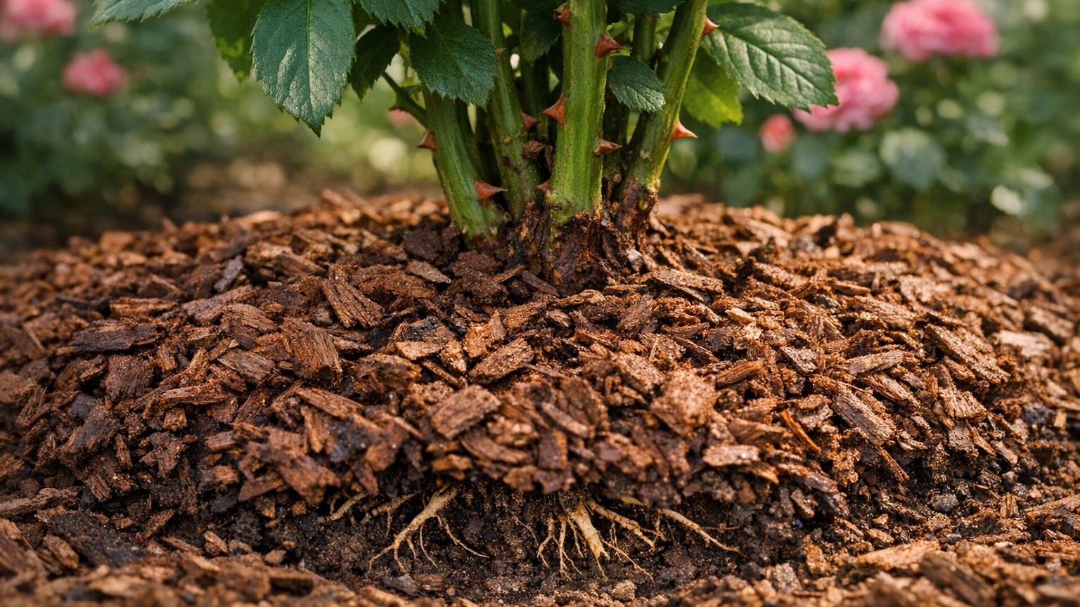 Quel paillage pour les rosiers : matériaux, épaisseur et période d'application