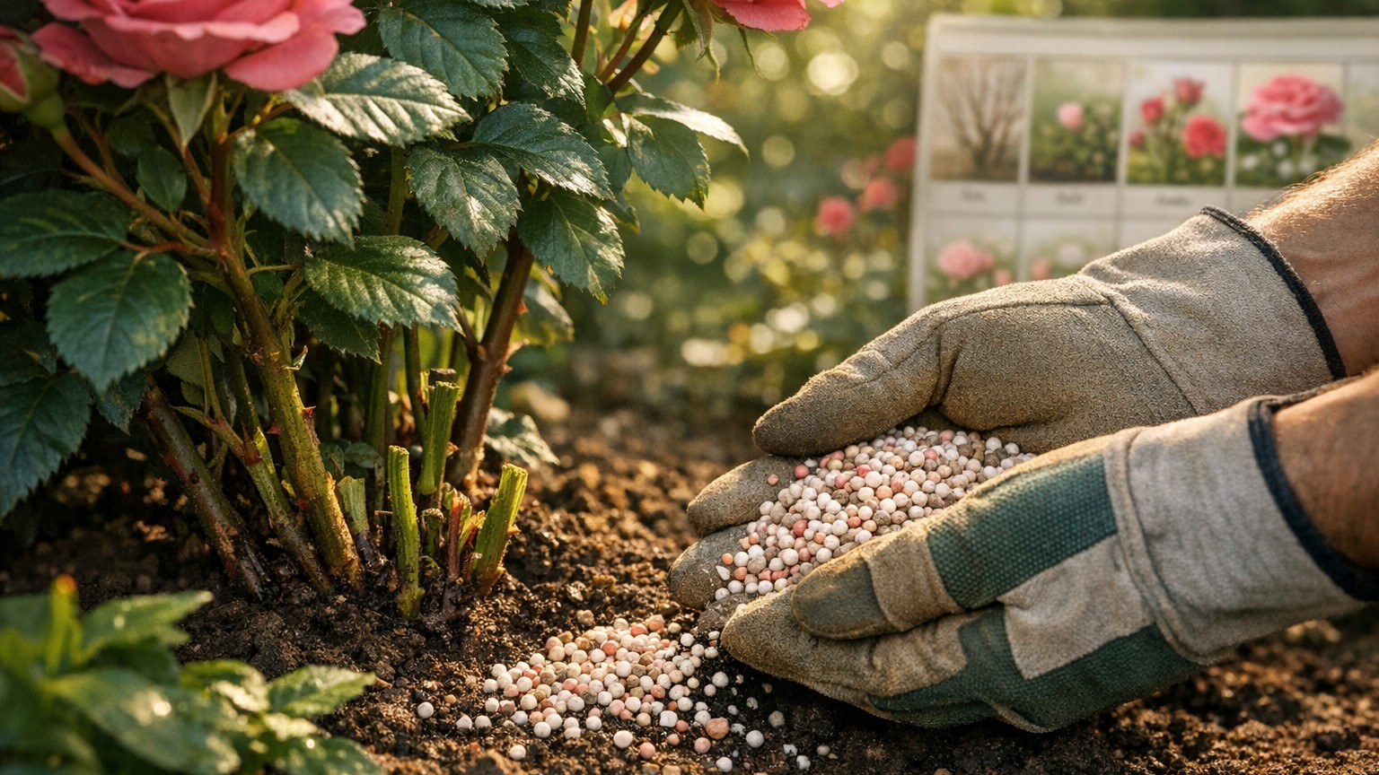Quand mettre l'engrais sur les rosiers : le calendrier de fertilisation complet