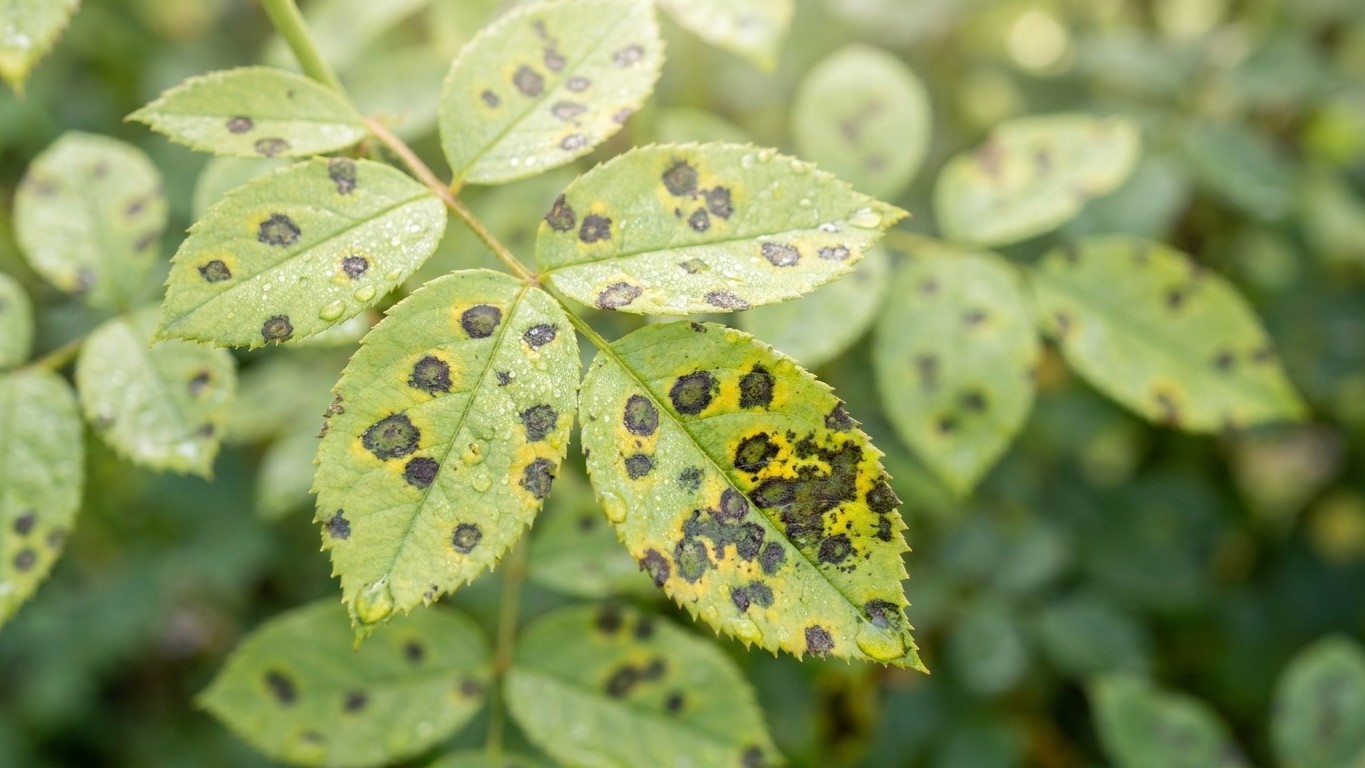 Taches noires sur les feuilles de rosier : identifier la maladie et agir vite