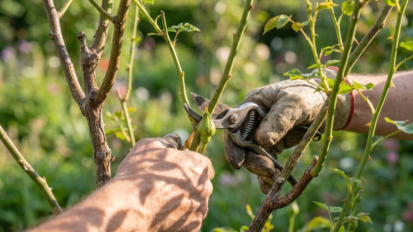 Taille des rosiers buissons : méthode pas à pas pour des tiges vigoureuses