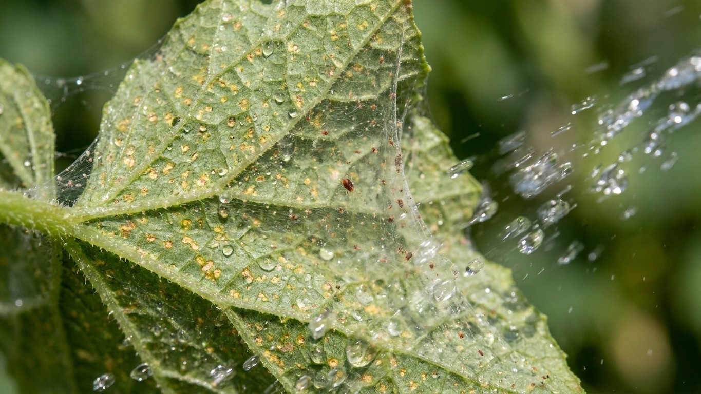 Fini les fines toiles sous les feuilles de concombres : cette douche foliaire stoppe l'araignée rouge, à une condition sur...