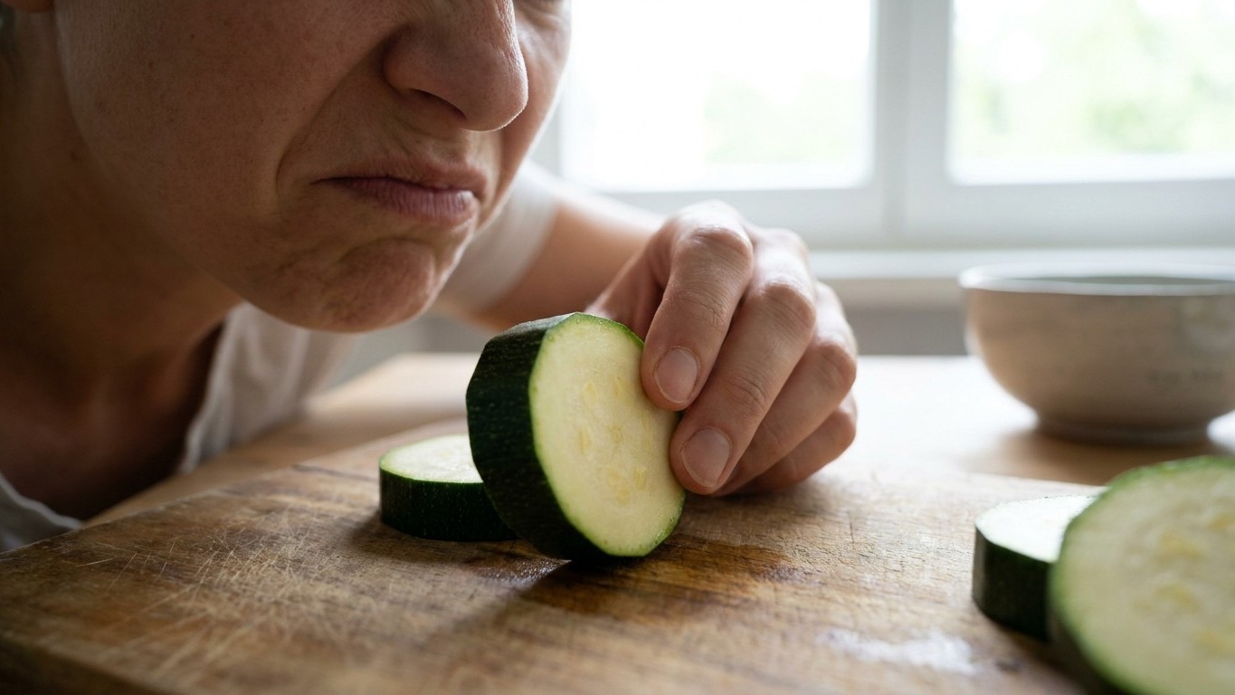 J'ai croqué un petit bout de courgette crue avant de la cuisiner juste par habitude : cette amertume que j'ai recrachée au...