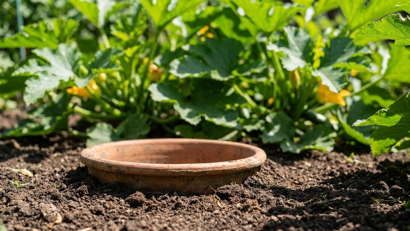 J'ai enterré une olla en terre cuite au pied de mes courgettes : depuis, mes plants tiennent même quand le thermomètre dép...