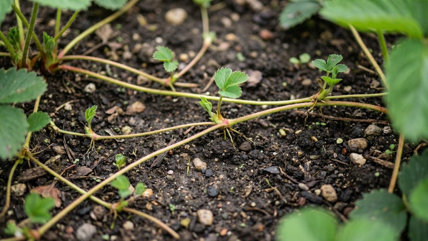 J'ai laissé courir les stolons de mes fraisiers tout l'été pour avoir plus de plants : quand j'ai vu ma récolte de juillet...