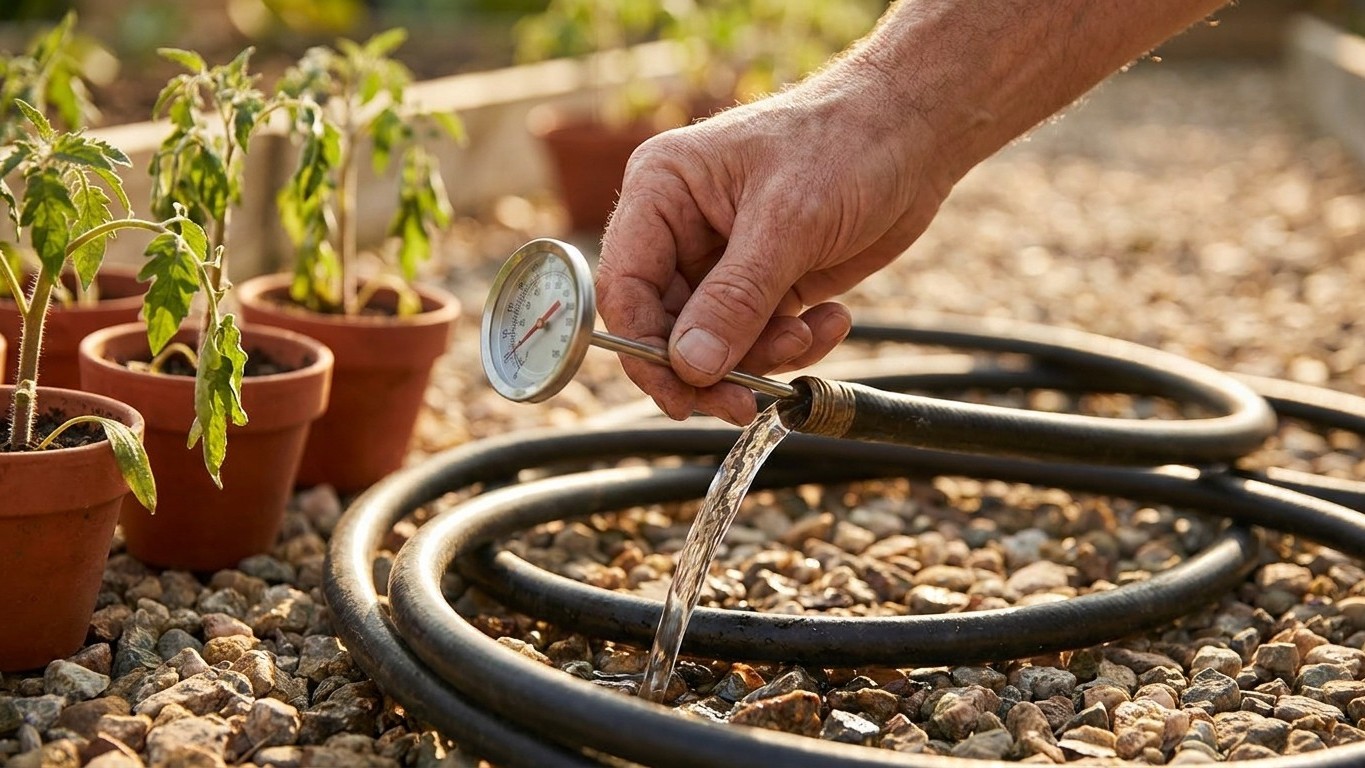 J'arrosais mes jeunes plants avec le tuyau resté au soleil : le jour où j'ai mesuré la température du premier jet, j'ai co...