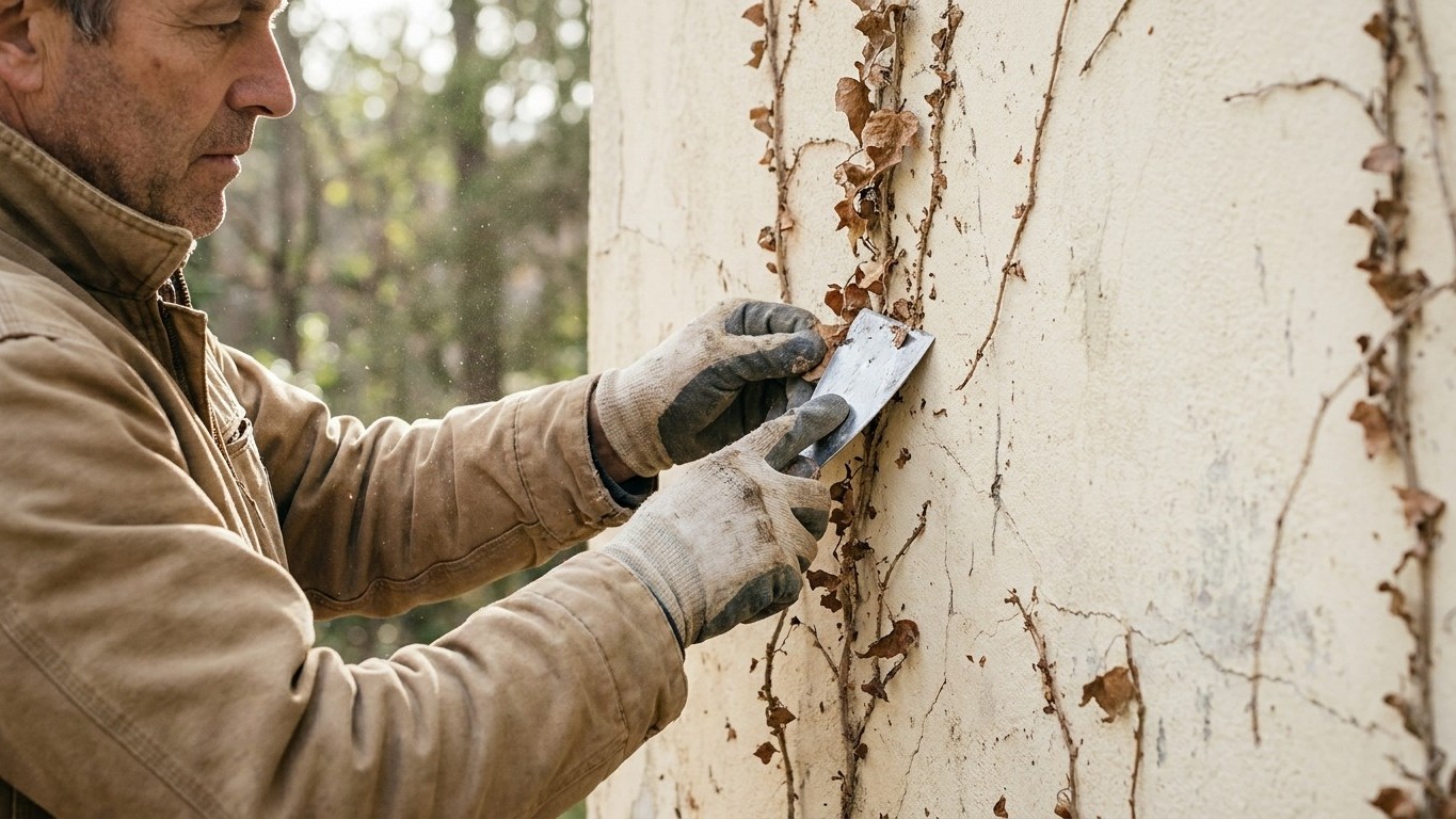 Je tirais sur les lianes de lierre de mon mur chaque printemps : un façadier m'a montré que je ne coupais pas du tout au b...