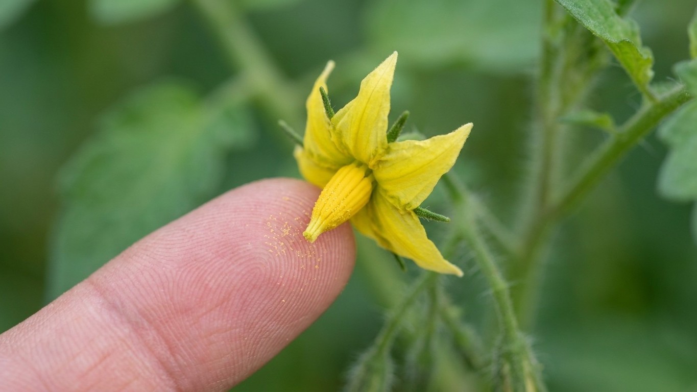 « Mes tomates fleurissaient mais rien ne venait » : un maraîcher m'a fait toucher le pollen de mes fleurs en pleine après-...