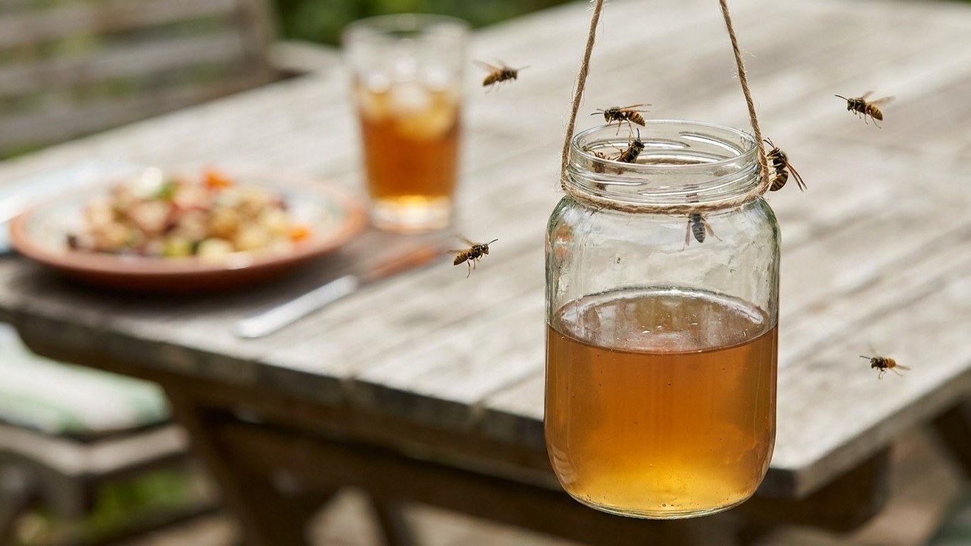 Tout le monde suspend un piège au sirop près de la table en juillet pour manger tranquille : c'est exactement ce qui attir...