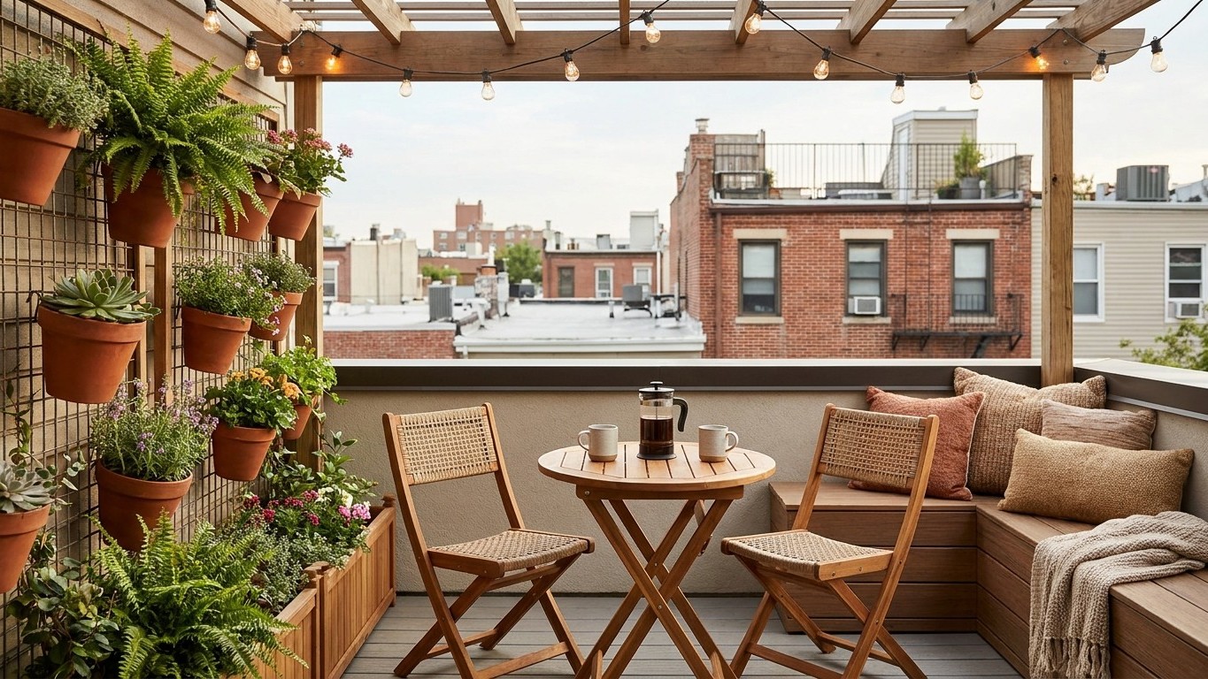 Aménagement balcon 10m2 : créer un vrai lieu de vie en petit espace