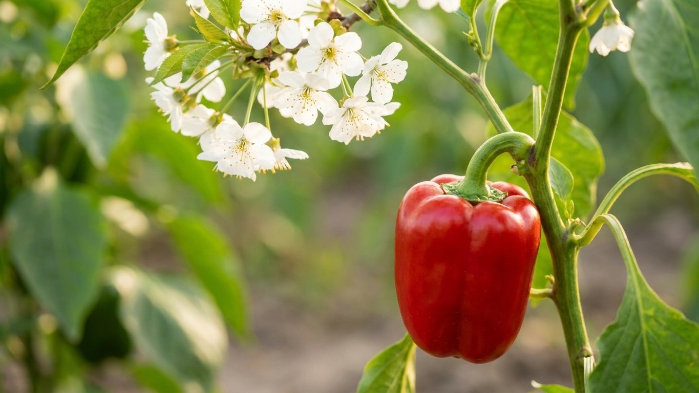 J'ai laissé mes premiers poivrons rougir sur le pied jusqu'en septembre : en regardant les fleurs suivantes, j'ai compris ...