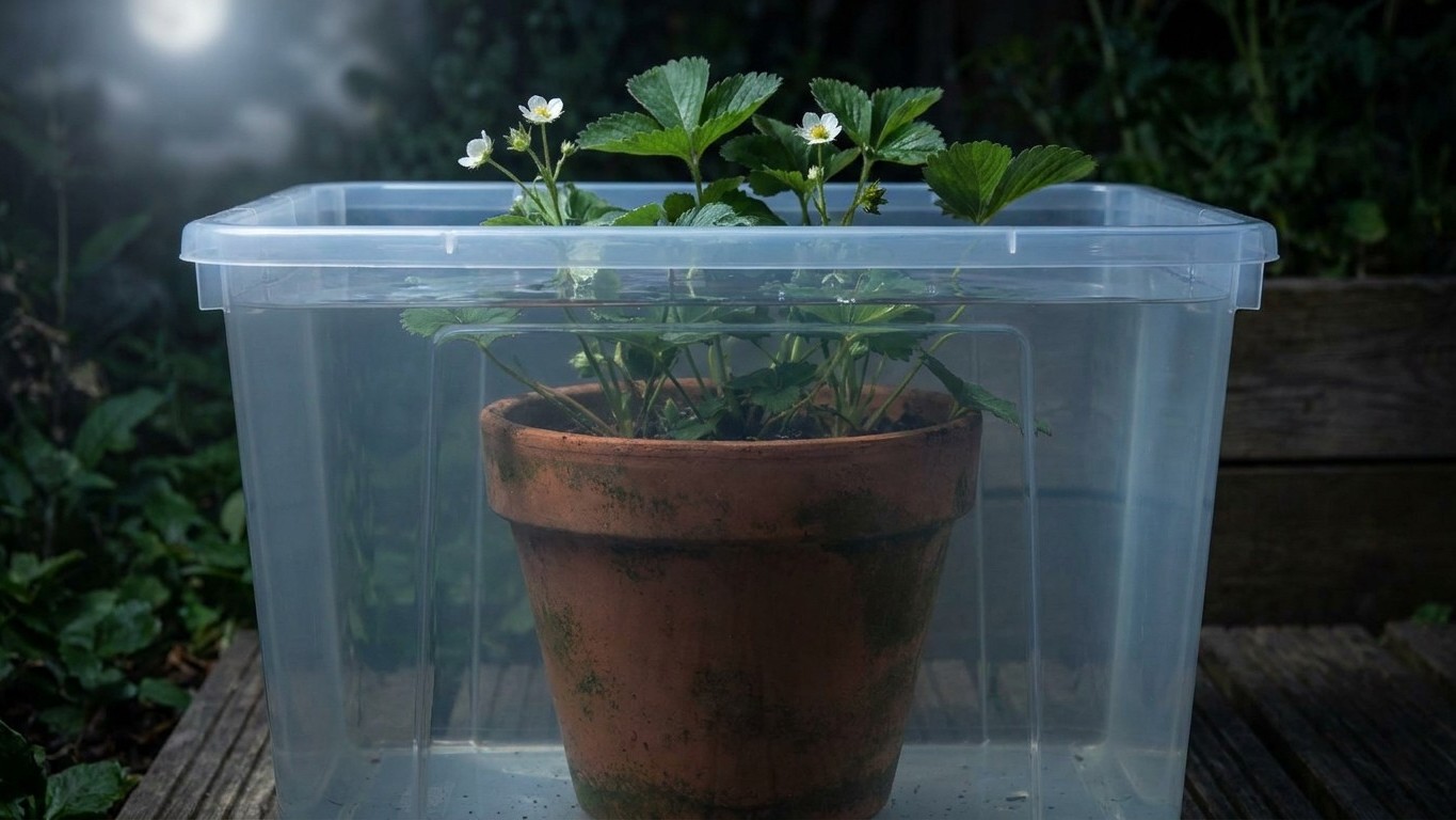 Mon voisin plonge ses pots de fraisiers entiers dans une bassine d’eau en août et ce n’est pas pour les arroser