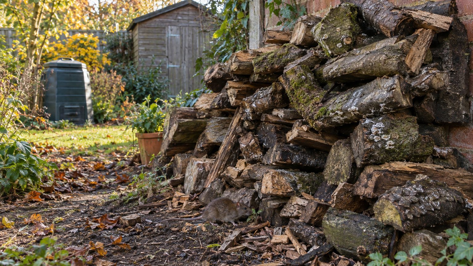 Insectes, moisissures et rats dans le tas de bois : quoi faire