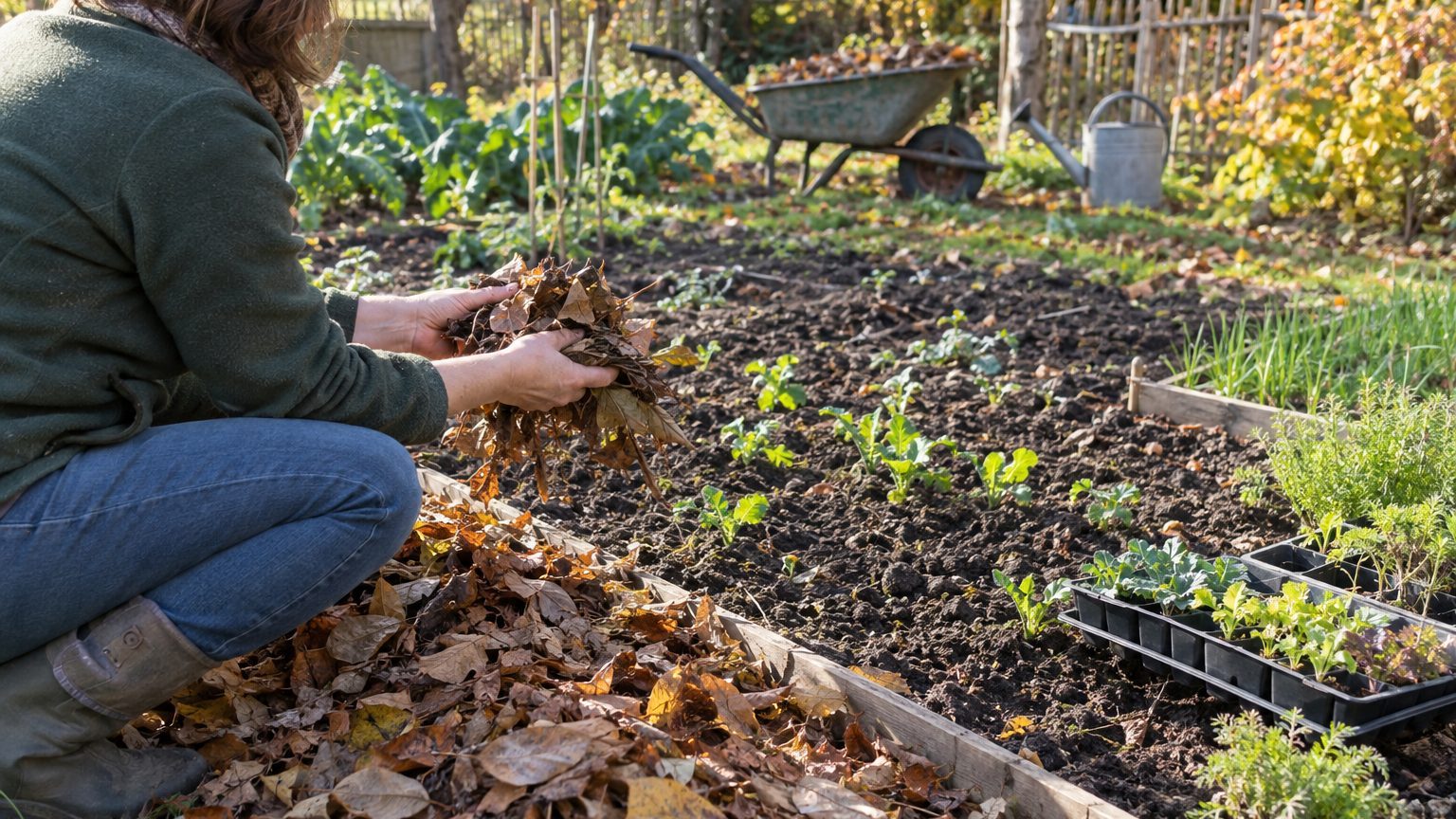 J'ai paillé tout mon potager avec les feuilles de mon noyer en octobre comme tout le monde : au printemps, en voyant mes s...