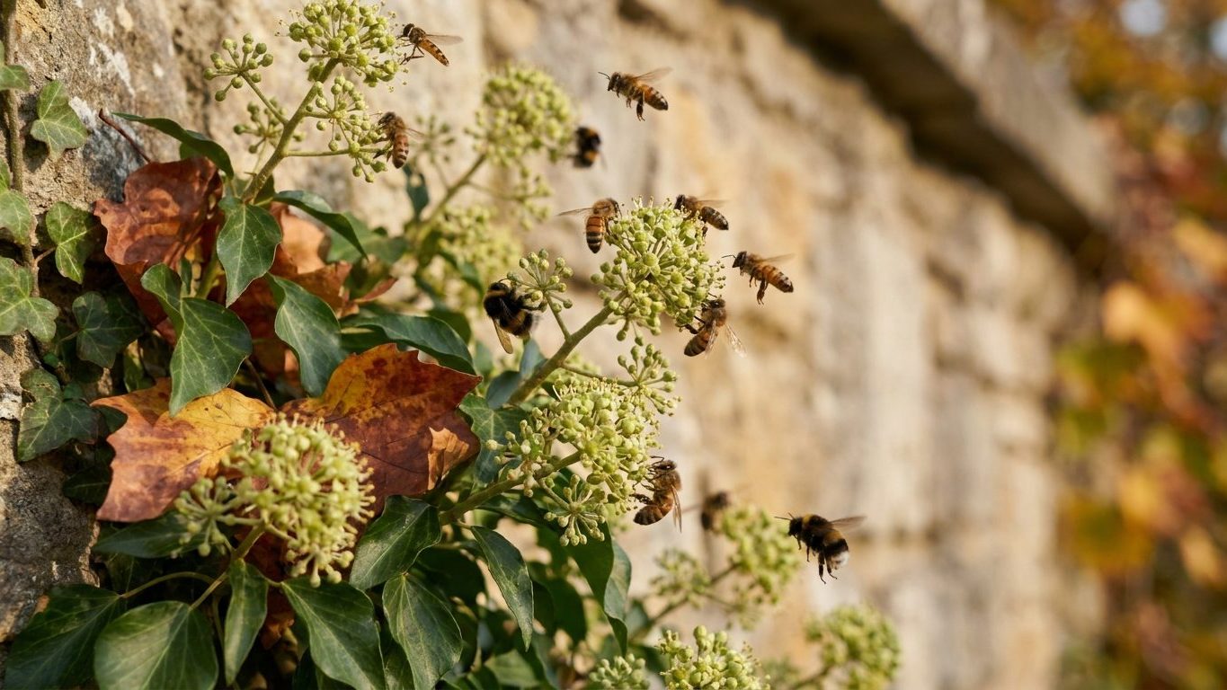 Les apiculteurs ne taillent jamais le lierre du mur en octobre : ce qu'ils voient bourdonner dessus jusqu'aux premières ge...