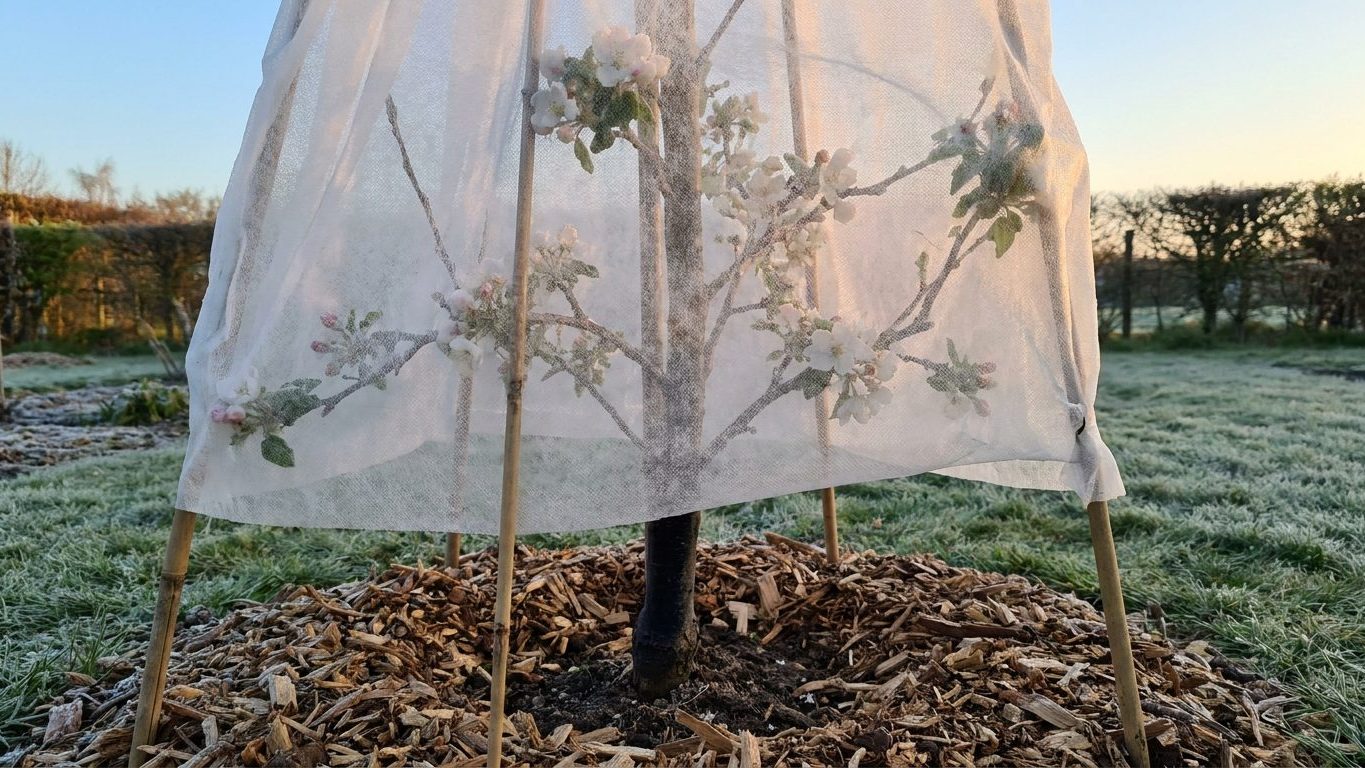 Protéger arbre fruitier du gel : voile, paillage et erreurs à éviter