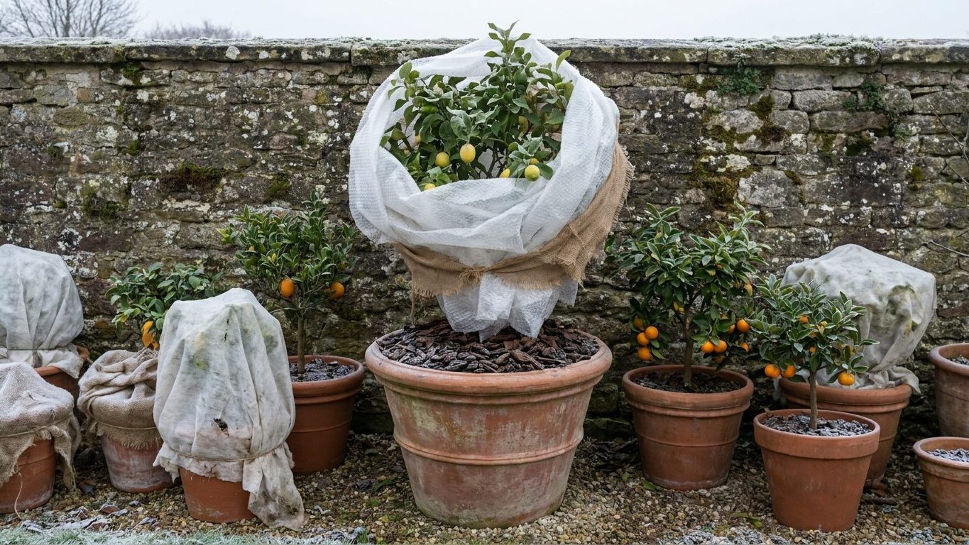 Protéger citronnier et agrumes en pot du gel : voile, paillage et erreurs à éviter