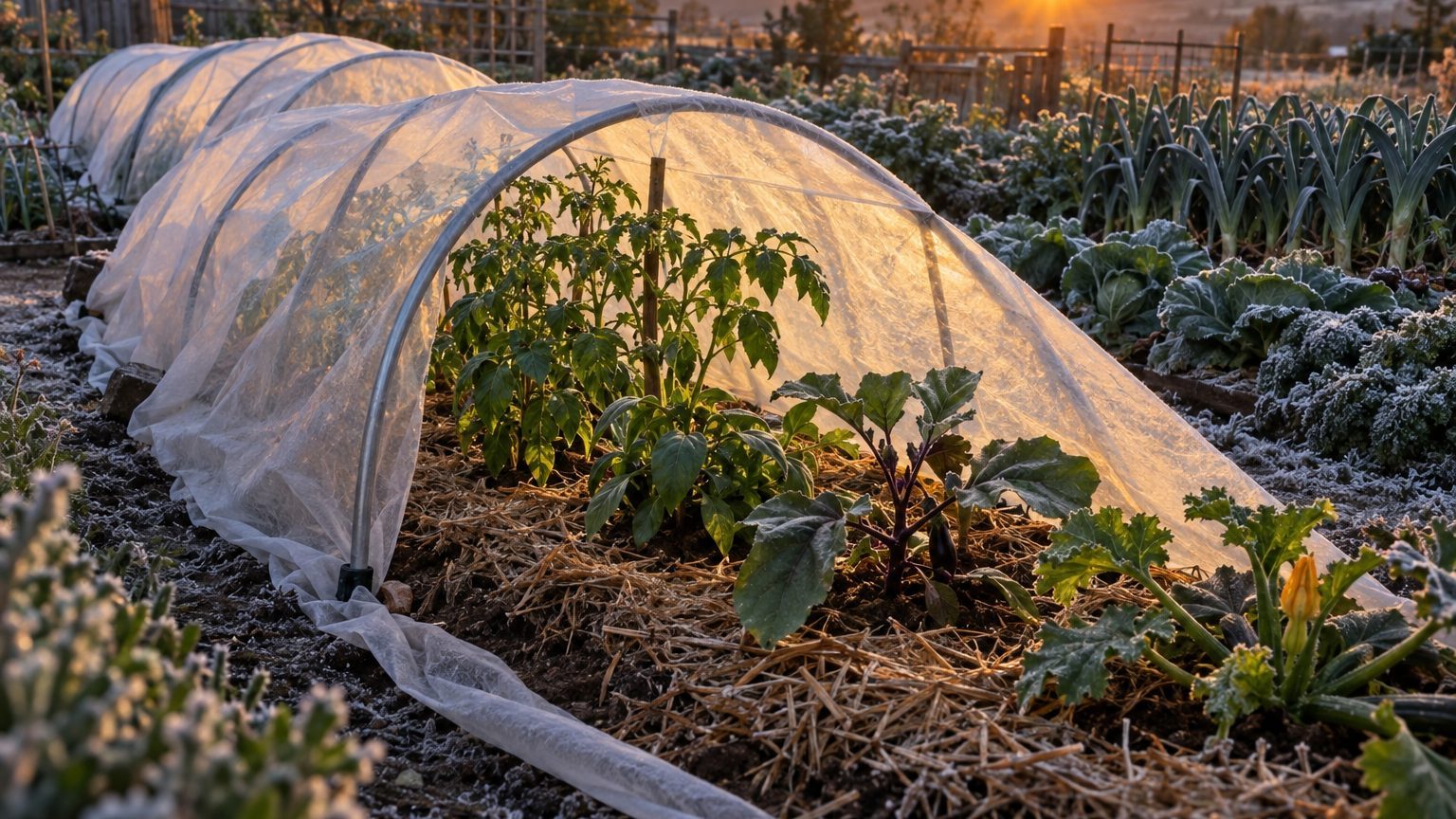 Protéger tomates et plants du potager du gel : voile, paillage et erreurs à éviter