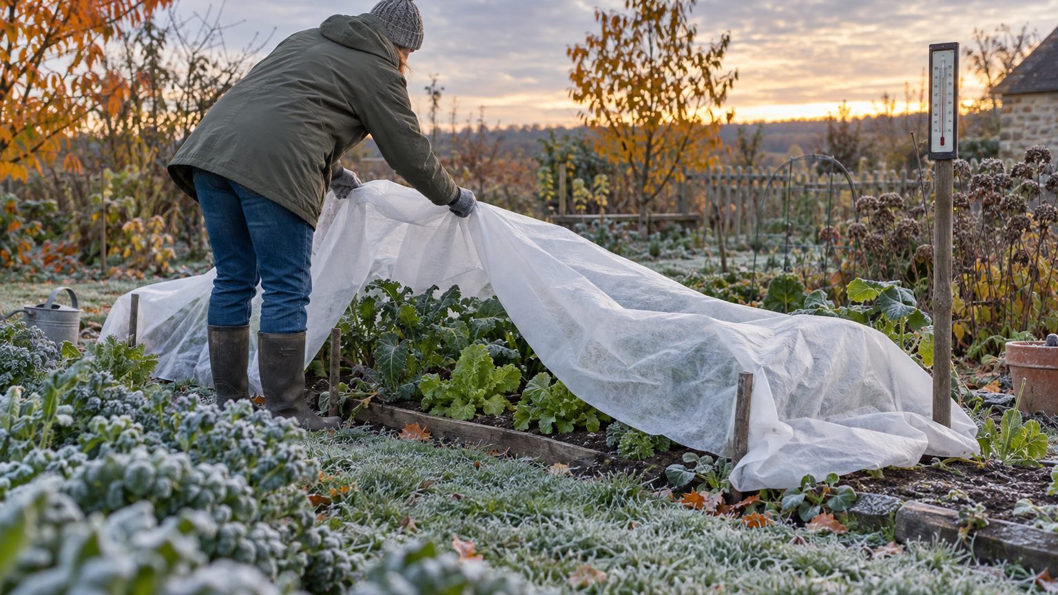 Quand mettre le voile d'hivernage ? Dates de gelée par ville