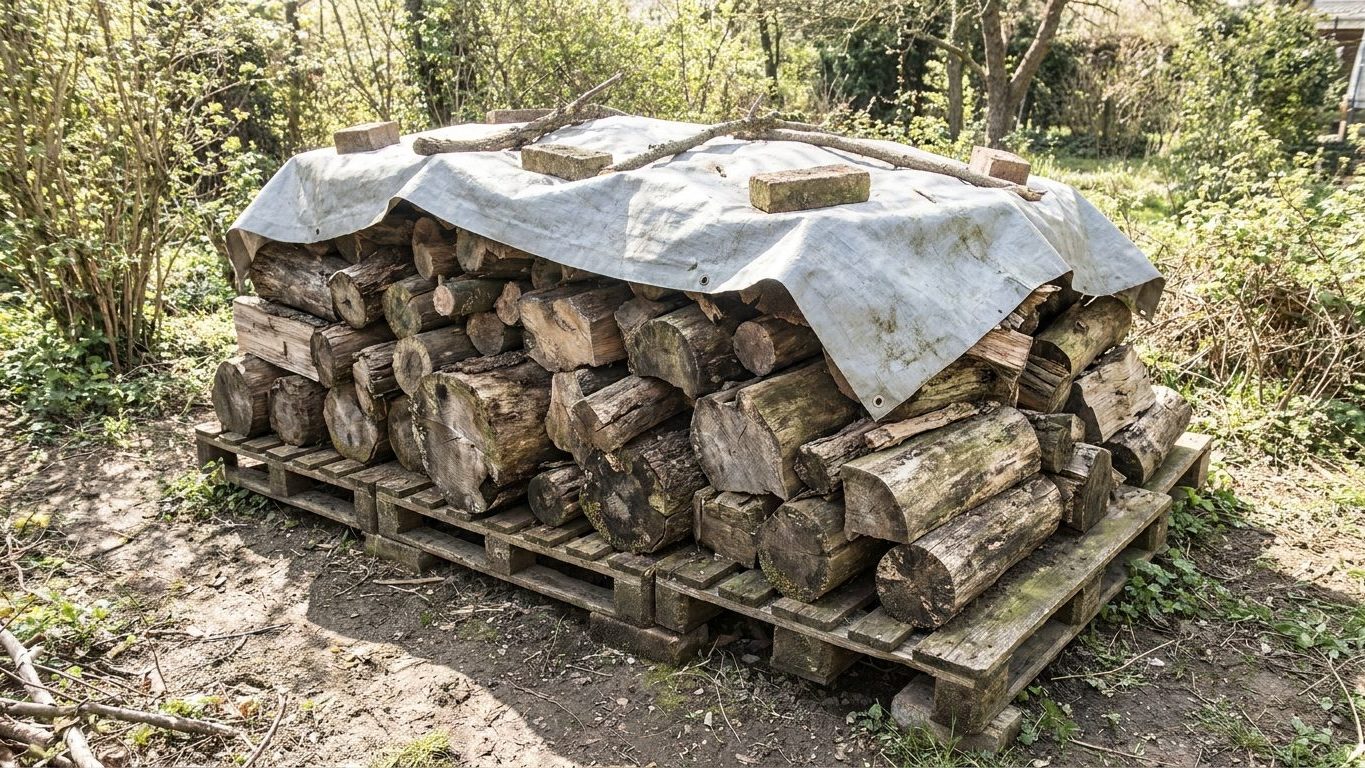 Stocker le bois de chauffage à l'extérieur : La méthode
