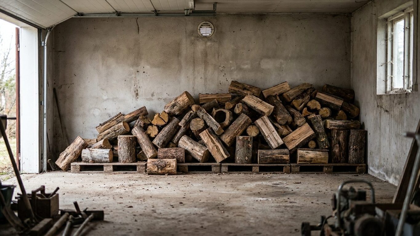 Stocker le bois de chauffage dans un garage ou un sous-sol : la méthode