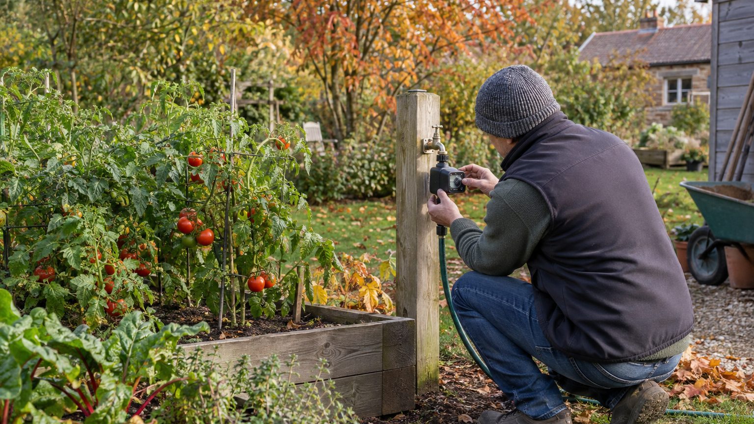 Arrosage automatique au potager : goutte-à-goutte, programmateur et capteur