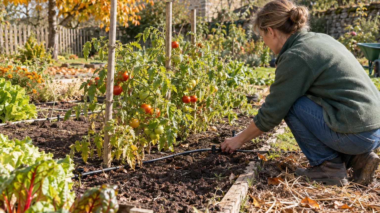 Arrosage automatique du potager : goutte-à-goutte, tuyau poreux ou oyas, quel système choisir
