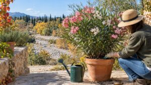 Arroser un laurier-rose : fréquence, signes de soif et arrosage d'hiver