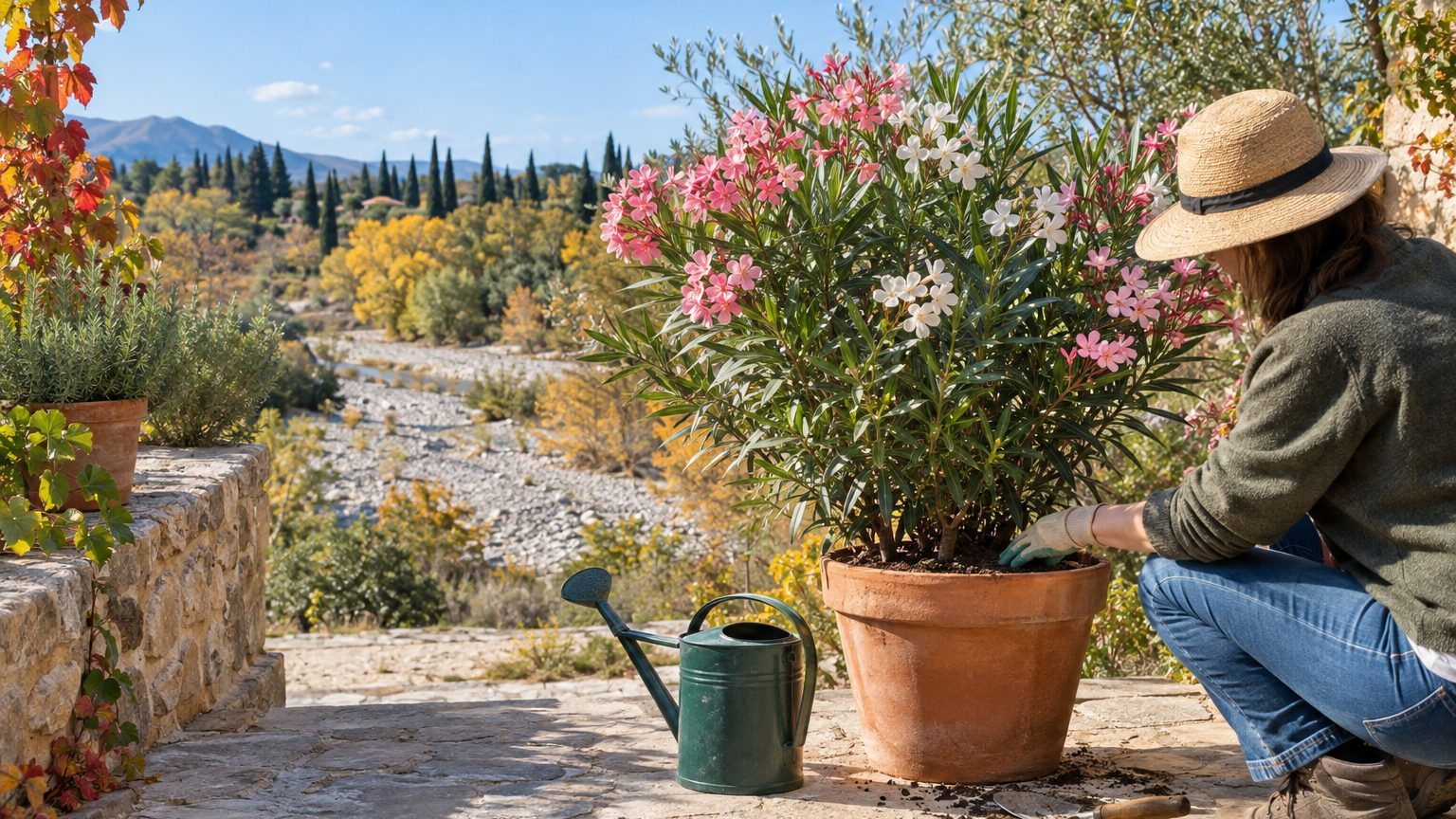 Arroser un laurier-rose : fréquence, signes de soif et arrosage d'hiver