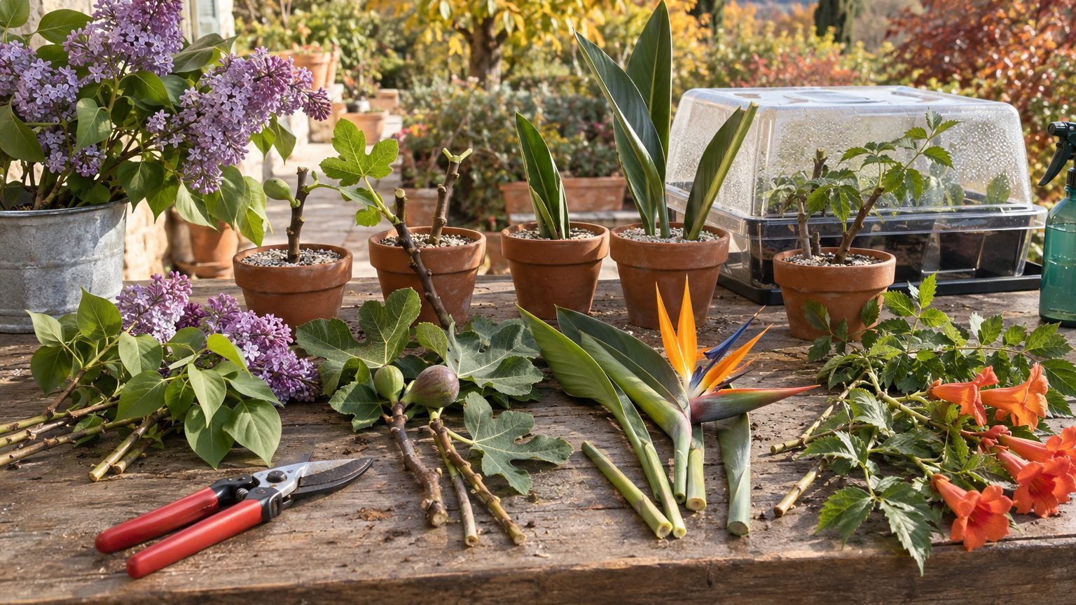 Bouturer lilas, figuier, strelitzia, bignone… : les fiches plante par plante