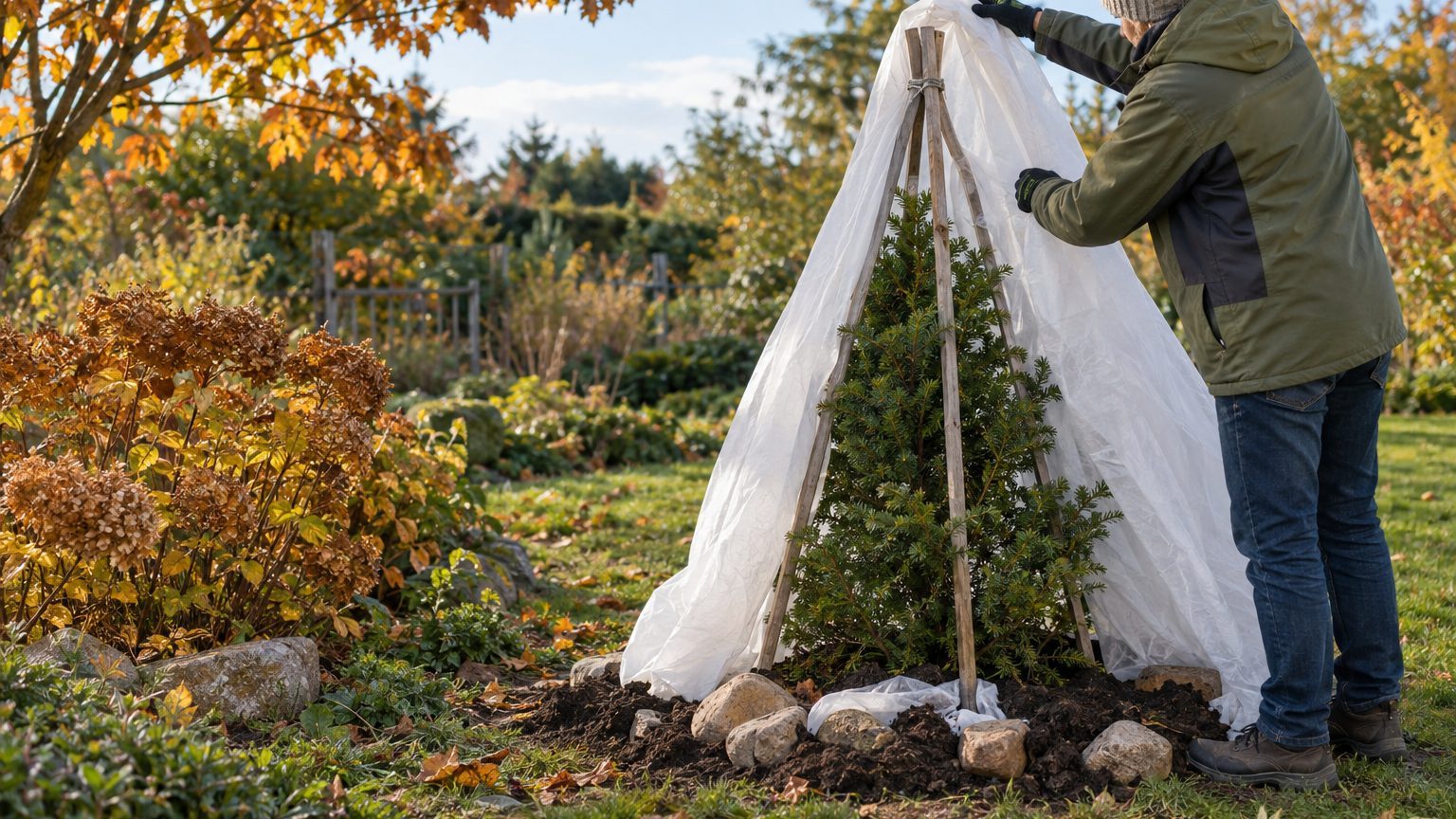 Comment poser un voile d'hivernage correctement (et le fixer)