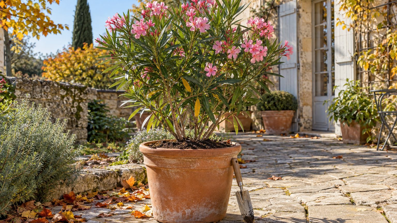 Marc de café au pied du laurier-rose : feuilles jaunes, comment corriger