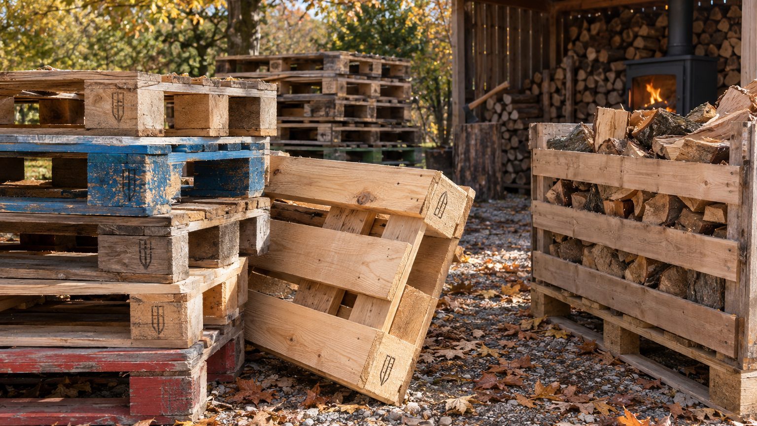 Palettes et bois de chauffage : marquages HT/MB, tailles, où en trouver