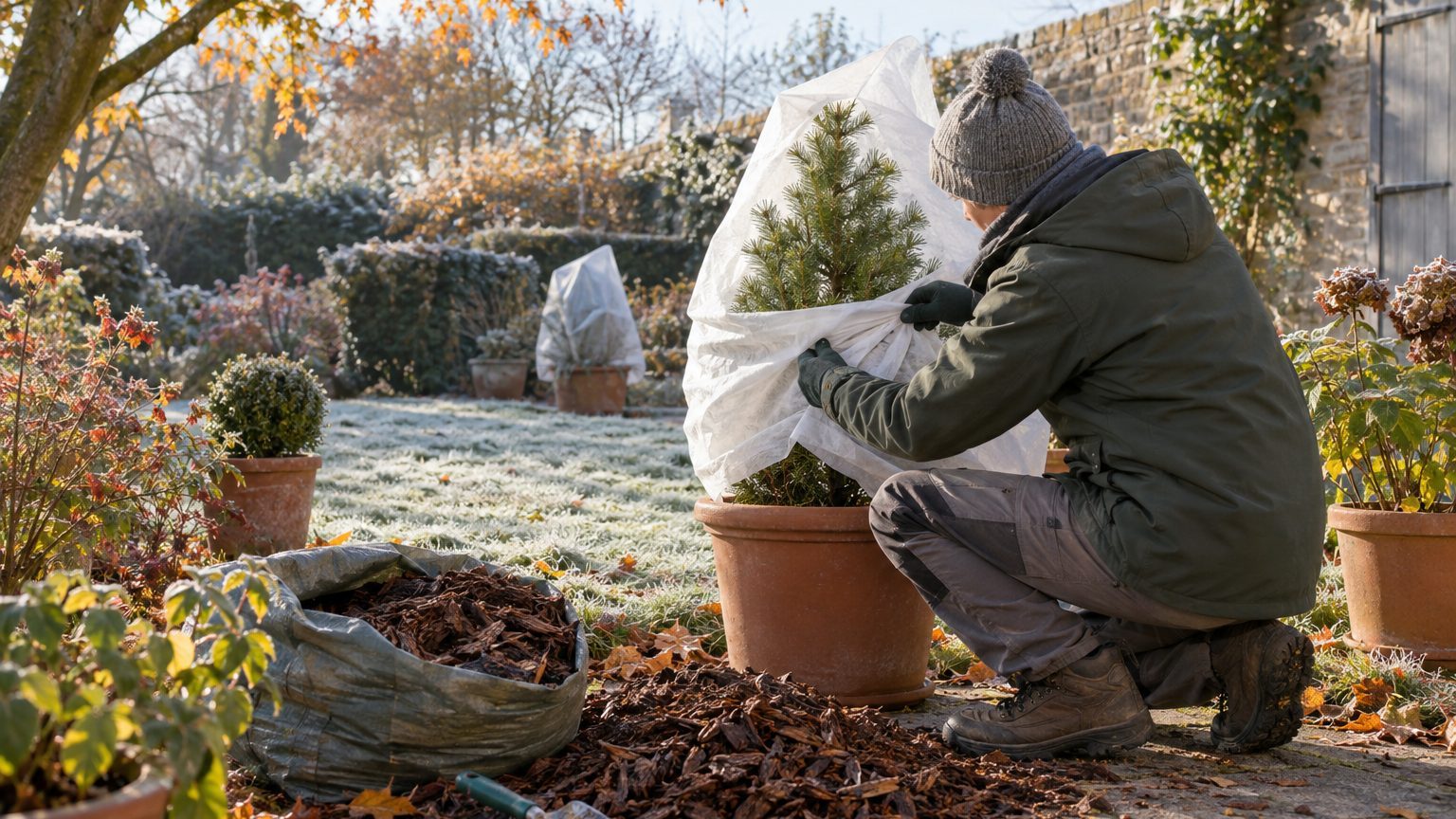 Protéger les plantes du gel : quoi couvrir, quand et avec quoi
