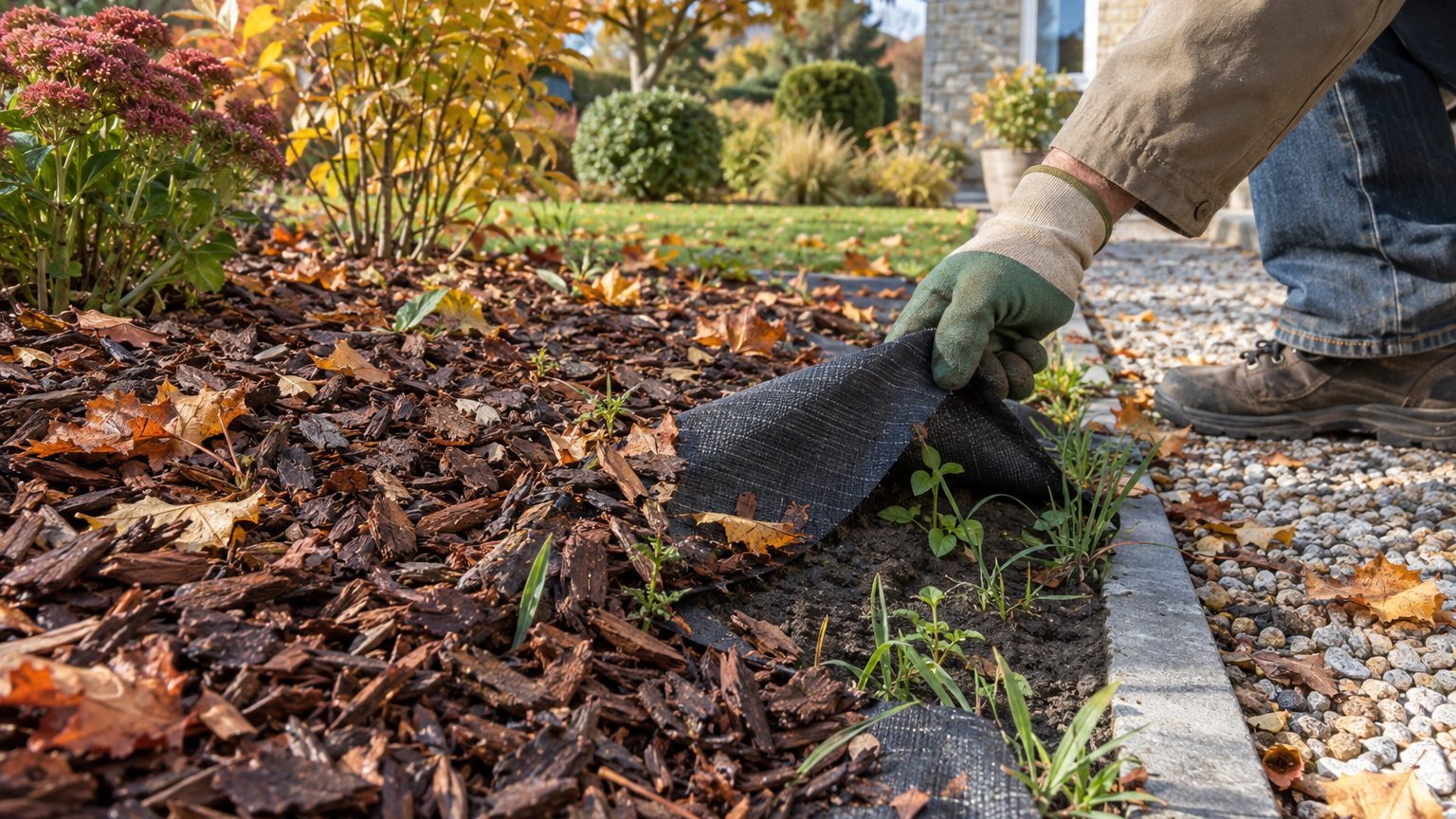 Toile sous les écorces : la rattraper quand les herbes la traversent