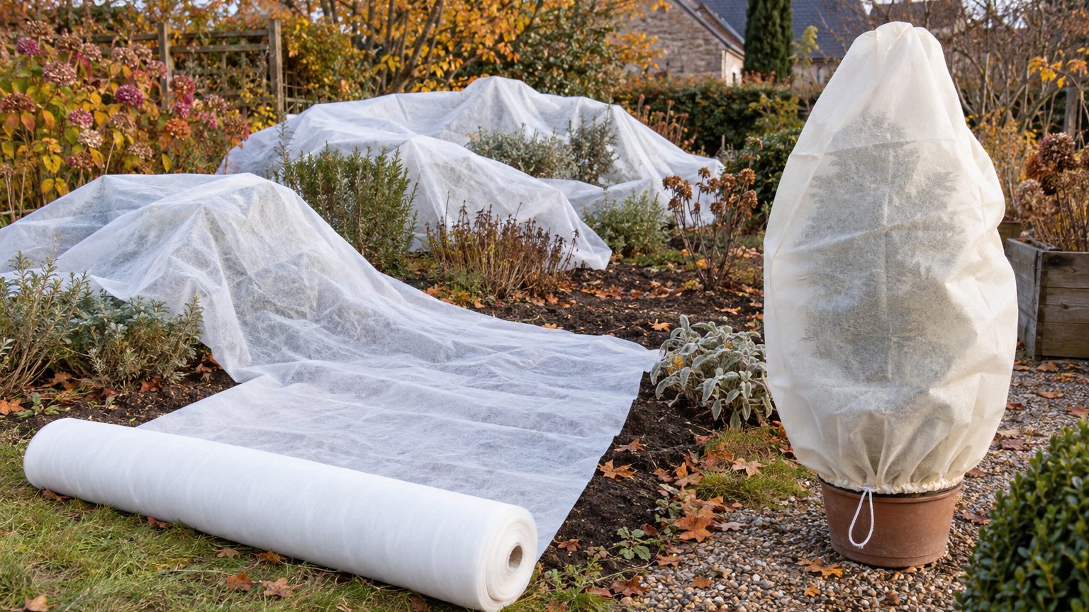 Voile d'hivernage en rouleau ou housse XXL : quelle taille acheter ?